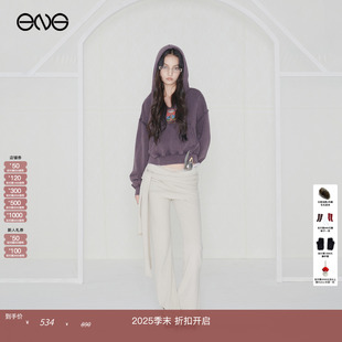 博主同款 vintage风铆钉连帽卫衣女新品 Effet Soleil 25秋