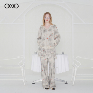 【ENG】Effet de Soleil 连帽卫衣外套卫裤长裤女套装 新品25秋