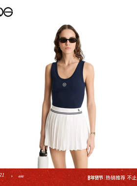 【ENG】Sporty & Rich SHRWC女士海军蓝简约吊带内搭背心新品25秋