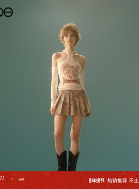 【明星同款】Anomalies Department 做旧百褶短裙新品Kwon Eunbi