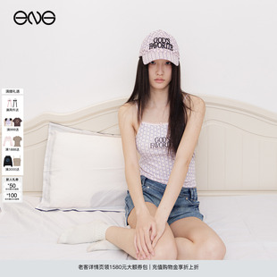印花吊帶背心上衣女新品 25秋 SPL聯名 ENG Praying