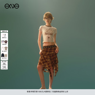 Department 25秋 Anomalies T恤女裝 新品 印花短袖 ENG 撞色修身