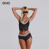 女 秋冬 LONDON 褶皱花边黑白波点短裤 ENG JADED