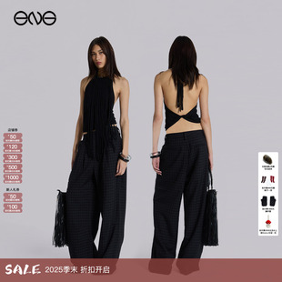 LONDON复古格纹休闲裤 JADED 宽松阔腿裤 男女同款 25冬 新品 ENG