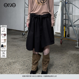 新品 25秋 女裝 YY卷腰短褲 ENG OPEN