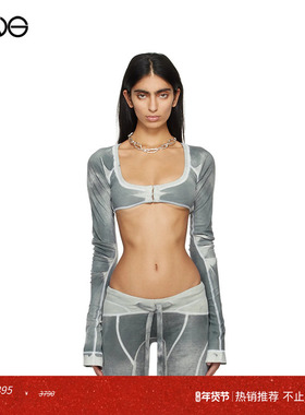 【ENG】KNWLS 褶皱短开衫上衣