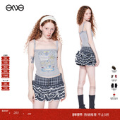 ENG Effet Soleil吊带背心上衣女外穿内搭短款 打底上衣修身