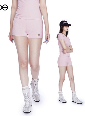 【ENG】Sparkling Lot Soft pink刺绣标运动短裤女装 新品25秋