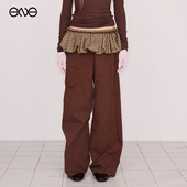 ENG 女新品 Effet Soleil复古格纹假两件裙裤 裤 休闲工装 26春