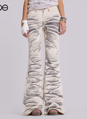 【ENG】JADED LONDON 复古做旧水洗微喇低腰牛仔裤男女 新品25秋