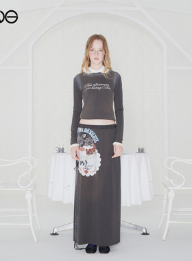 【博主同款】Effet de Soleil印花长裙直筒半身裙女装新品25秋