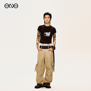 【姚琛明星同款】Anomalies Department 复古短袖T恤男女博主同款