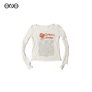【ENG】Praying Clown L/S印花长袖T恤女装新品25冬