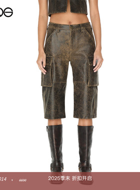 【ENG】GUESS U.S.A 做旧皮革工装短裤 秋冬