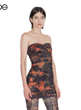 【断码特惠】KNWLS 印花修身迷你连衣裙