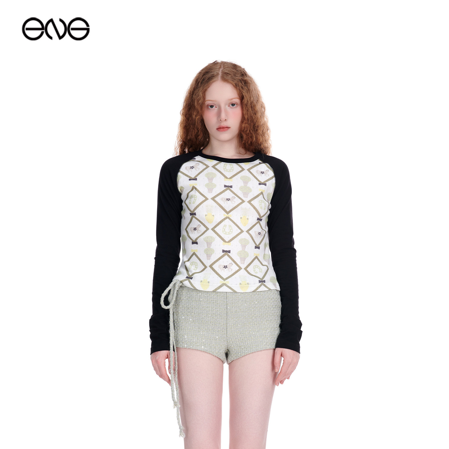 【ENG】Effet de Soleil中古风插肩袖长袖T恤上衣女装新品26春