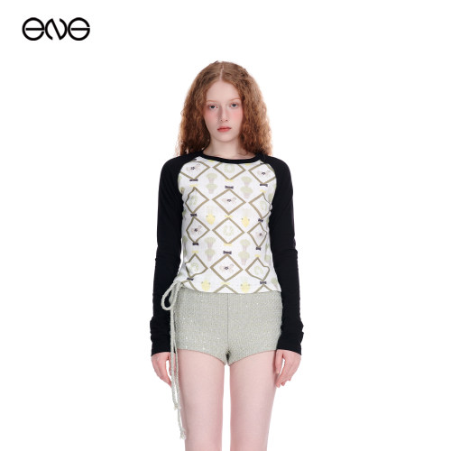 【ENG】Effet de Soleil中古风插肩袖长袖T恤上衣女装新品26春