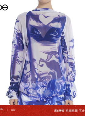 【ENG】Gerrit Jacobs 印花网纱长袖上衣 秋冬