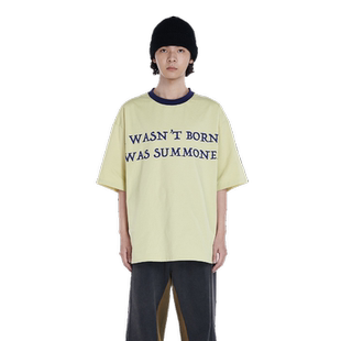 【ENG】Anomalies Department  撞色字母印花短袖T恤圆领宽松上衣