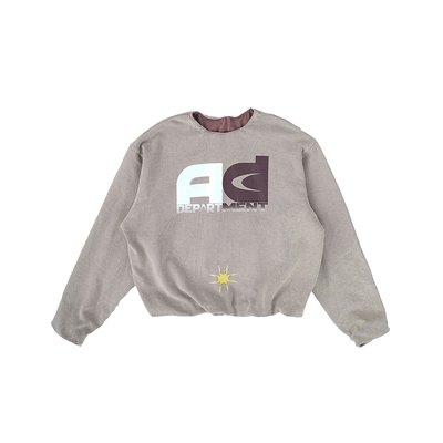 logo印花圆领卫衣男宽松休闲