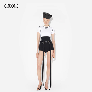 【ENG】Jean Paul Gaultier 拼色针织短袖上衣