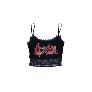 【赵梦明星同款】Anomalies department 吊带背心牛仔裙短裙女