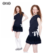 热销推荐 T恤女装 Effet Soleil斜肩露肩短袖 不规则无袖 上衣