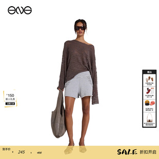 【ENG】JADED LONDON 铆钉运动休闲直筒短裤短款卫裤女  秋冬