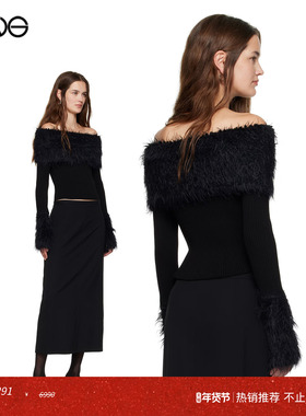 【ENG】Jean Paul Gaultier 露肩短款长袖针织毛衣女装 新品25秋