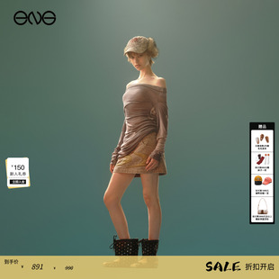 ENG 新品 Anomalies 拼接做旧格纹水洗短裙女装 25秋 Department