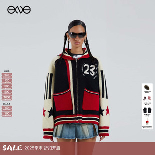ENG 新品 JADED 复古宽松拉链针织外套男女同款 25冬 LONDON美式