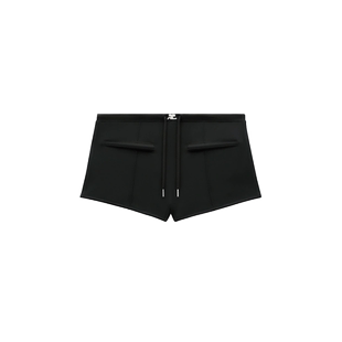 【断码特惠】COURREGES古未界双面针织运动黑色迷你短裤女装