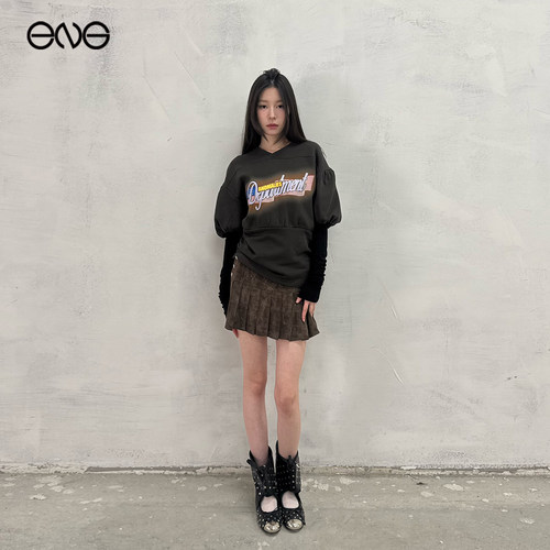 【ENG】Anomalies Department 泡泡袖假两件套头卫衣女装新品25秋