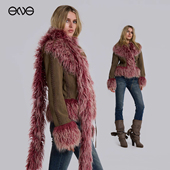 ENG JADED LONDON渐变毛领拼接夹克修身 短外套上衣女新品 25冬