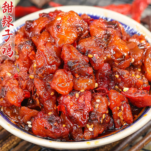 甜辣子鸡丁肉香浓郁甜辣爽口解馋
