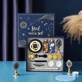 火漆印章套装 全套创意复古风文艺魔法阵星空印章章头蜡粒火漆炉咕咔diy印章手签章儿童玩具女孩新手火气昂章