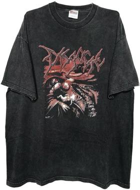 茂密有声工作室Vintage Disgorge盐系短袖T恤潮牌可爱嘻哈无性别