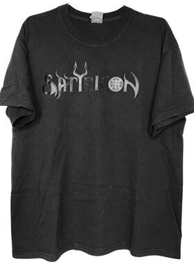 茂密有声工作室Satyricon Bootleg嘻哈潮牌穿搭叠穿情侣款短袖T恤