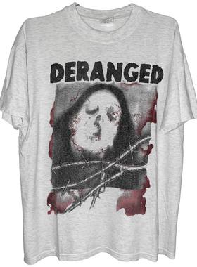 茂密有声工作室Vintage Deranged 做旧复古水洗短袖T恤纯棉柔软