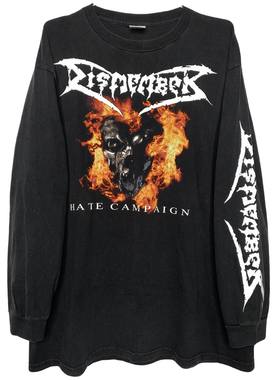 茂密有声工作室Vintage Dismember Tour做旧水洗复古长袖T恤设计