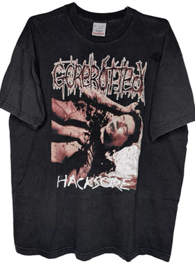 茂密有声工作室Vintage Gorerotted 做旧复古摇滚嘻哈短袖T恤长袖