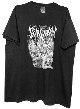 茂密有声工作室Vintage Summon摇滚水洗做旧复古短袖T恤纯棉舒服