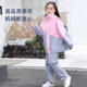 雨披 小学生上学拼色防水全身两件式 儿童雨衣套装 男童女童2024新款