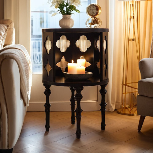 实木床头柜小型家用卧室黑色现代简约窄款收纳柜边几床边柜置物架