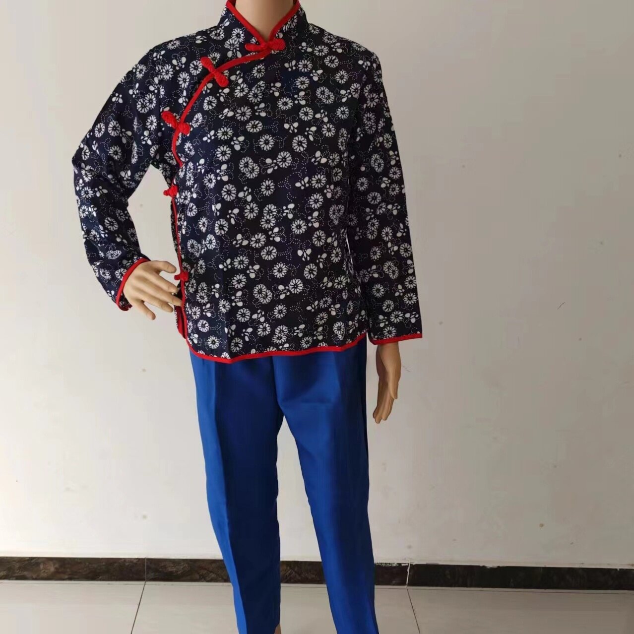 村姑衣服女碎花阿庆嫂表演演出服装农家乐民国采茶女孟婆抖音同款