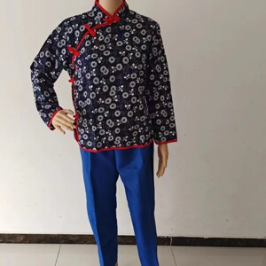 村姑衣服女碎花阿庆嫂表演演出服装农家乐民国采茶女孟婆抖音同款