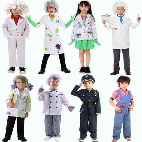 儿童职业扮演服装画家角色扮演演出服小孩工程师科学家套装衣服