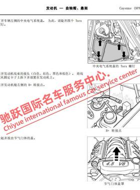 2003-2006年款保时捷卡宴维修手册资料3.2L 4.5L发动机正时大修