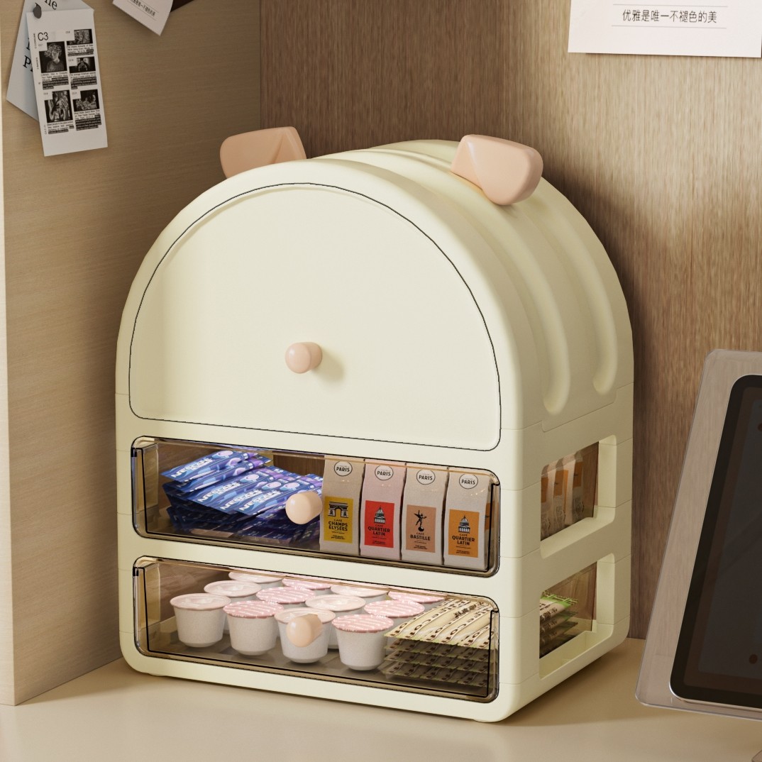 茶包收纳盒茶水间咖啡胶囊置物架吧台桌面多层零食茶叶防尘储物盒,收纳整理,桌面收纳盒,淘宝优惠券,粉丝福利购,淘宝优惠卷