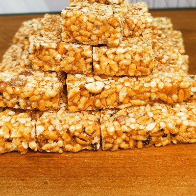 安徽特产含山手工炒米糖花生芝麻香米酥米花糖传统手工制作零食酥
